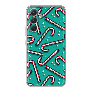 Силиконовый бампер на рождество для Samsung Galaxy S26 Edge (Леденцы)