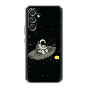 Силиконовый Чехол с принтом "Космонавты" на Samsung Galaxy S26 Edge – Космонавт на рыбалке