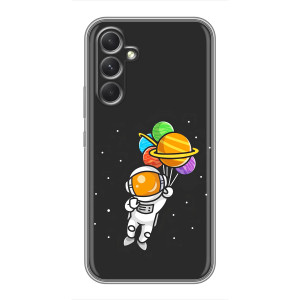 Силиконовый Чехол с принтом "Космонавты" на Samsung Galaxy S26 Edge – Космонавт с шариками