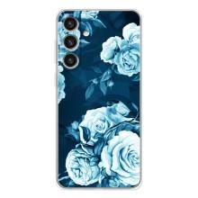 Чехлы (ART) Цветы на Samsung Galaxy S26 Plus (VPrint) (Голубые Бутоны)