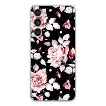 Чехлы с Цветами для Samsung Galaxy S26 Plus (VPrint) (Цветочки на черном)