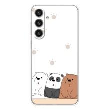 Чехлы с изображением разных животных для Samsung Galaxy S26 Plus (Удивленные медвеженки)