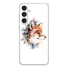 Чехлы с картинкой Лисички для Samsung Galaxy S26 Plus (VPrint) (Лисичка в цветочках)