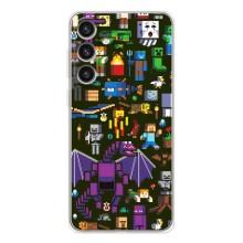 Чехол Майнкрафт на Samsung Galaxy S26 Plus (AlphaPrint) Minecraft (Коллаж Майнкрафт)
