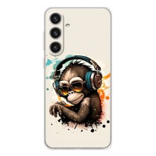 Чехол с Обезьянами Samsung Galaxy S26 Plus - (AlphaPrint) (Макака в наушниках)