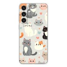 Чехол с рисунком кот на Samsung Galaxy S26 Plus (Коллаж котов)