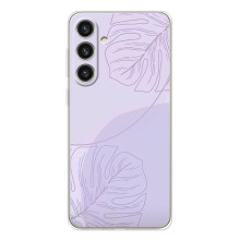 Чехол цветочный дизайн для Samsung Galaxy S26 Plus – Монстера фиолетовая