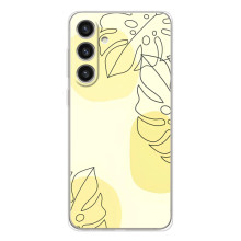 Силиконовый чехол с принтом в цветах на Samsung Galaxy S26 Plus