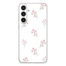 Чехол с розовым рисунком для Samsung Galaxy S26 Plus (Розовые цветы)