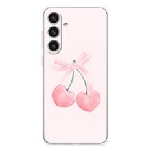 Чехол с розовым рисунком для Samsung Galaxy S26 Plus (Розовые вишни)