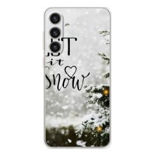 Новогодние, Праздничные Чехлы для Samsung Galaxy S26 Plus - 2024 год (Let it snow)