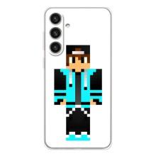 Чехлы для Samsung Galaxy S26 Plus (Персонажи Майн Крафт) – Мальчик в голубом