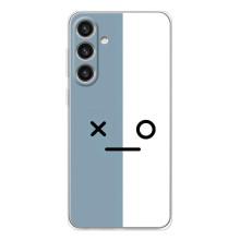 Силиконовые Чехлы (смешные стикеры) для Samsung Galaxy S26 Plus – Серо-белый