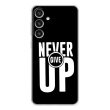 Силиконовый Чехол на Samsung Galaxy S26 Plus с картинкой Nike (Never Give UP)