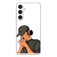 Силиконовый Чехол на Samsung Galaxy S26 Plus с картинкой Стильных Девушек – В зеленом