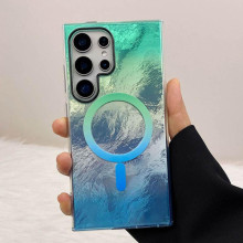 Чехол TPU Shiny Mountain (MagFit) для Samsung Galaxy S26 Ultra – Зеленый