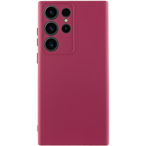 Чехол TPU GETMAN Liquid Silk Full Camera для Samsung Galaxy S26 Ultra – Бордовый