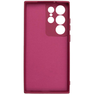 Чехол TPU GETMAN Liquid Silk Full Camera для Samsung Galaxy S26 Ultra – Бордовый