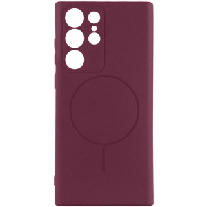 Чехол Silicone Cover Lakshmi Full Camera (AA) with Magnetic Fit для Samsung Galaxy S26 Ultra – Бордовый