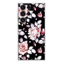 Чохли з квітами для Samsung Galaxy S26 Ultra (VPrint) (Квіти на чорному)