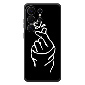 Чехлы (Знак сердечка) на Samsung Galaxy S26 Ultra – Сердце на черном