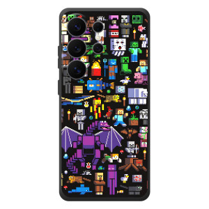 Чехол майнкрафт для Samsung Galaxy S26 Ultra – Все персонажи