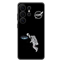 Силиконовый бампер с принтом "Наса" на Samsung Galaxy S26 Ultra – Космонавт баскетболист