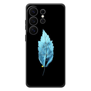 Чохол з картинками на чорному фоні для Samsung Galaxy S26 Ultra – Листя