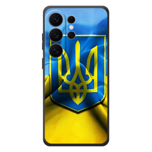 Чехол с картинкой (Патриотический ГЕРБ) на Samsung Galaxy S26 Ultra (Герб и Флаг Украины)