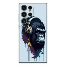 Чехол с Обезьянами Samsung Galaxy S26 Ultra - (AlphaPrint) (Горилла в наушниках)