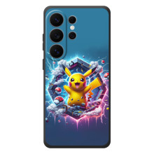 Чехол с Пикачу на Samsung Galaxy S26 Ultra – Лого Пикачу