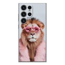 Чохол з принтом стильні тварини для Гелексі С26 Ультра – Лев в окулярах
