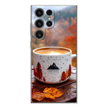 Чехол с уникальным дизайном «Осень с кофе» для Samsung Galaxy S26 Ultra – Кофе на природе