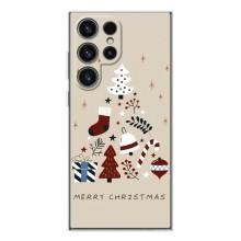 Рождественские Чехлы для Samsung Galaxy S26 Ultra (VPrint) (Merry Christmas)
