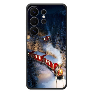 Силіконовий бампер на різдво для Samsung Galaxy S26 Ultra (Потяг)