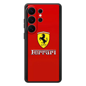 Силиконовый бампер с картинкой машины на Samsung Galaxy S26 Ultra (Ferrari Logo)