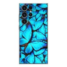 Силиконовый бампер с картинкой животных для Samsung Galaxy S26 Ultra (Крылья бабочек)