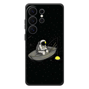 Силиконовый Чехол с принтом "Космонавты" на Samsung Galaxy S26 Ultra – Космонавт на рыбалке