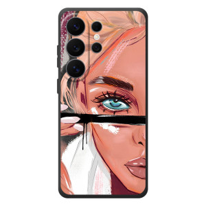 Силіконовый Чохол на Samsung Galaxy S26 Ultra з картинкой Модных девушек (Дівчина та вії)