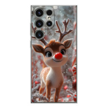 Яркий чехол для Samsung Galaxy S26 Ultra с Зимними Оленятами