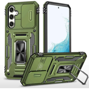 Ударостійкий чохол Camshield Army Ring для Samsung Galaxy S26 – Оливковий