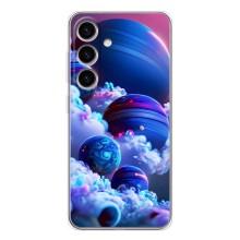 Чехлы КОСМОС для Samsung Galaxy S26 – Синие планеты