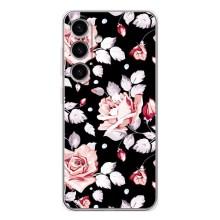 Чохли з квітами для Samsung Galaxy S26 (VPrint) (Квіти на чорному)