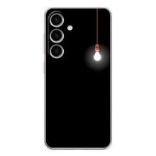 Чехол с картинками на черном фоне для Samsung Galaxy S26 – Лампочка