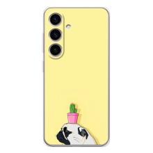 Бампер для Samsung Galaxy S26 с картинкой "Песики" (Кактус на голове)