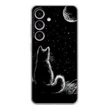 Чохол з принтом для Samsung Galaxy S26 (AlphaPrint) Модні коти (Котик і місяць)