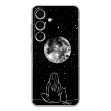 Чохол з малюнком кіт на Samsung Galaxy S26 (Дівчина з котом)