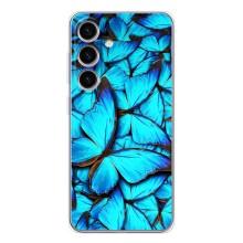 Силиконовый бампер с картинкой животных для Samsung Galaxy S26 (Крылья бабочек)