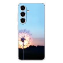 Силиконовый Чехол с одуванчиками на Samsung Galaxy S26 – Закат с одуванчиком