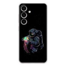 Силиконовый Чехол с принтом "Космонавты" на Samsung Galaxy S26 – В руках земля
